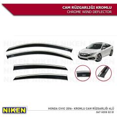 Niken Kromlu Cam Rüzgarlığı Honda Civic FC5 2016-2021 ile uyumlu