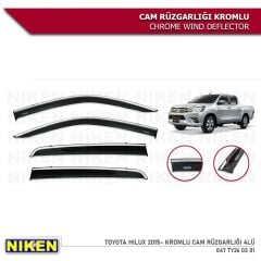 Niken Kromlu Cam Rüzgarlığı Toyota Hilux 2015-2020 ile uyumlu