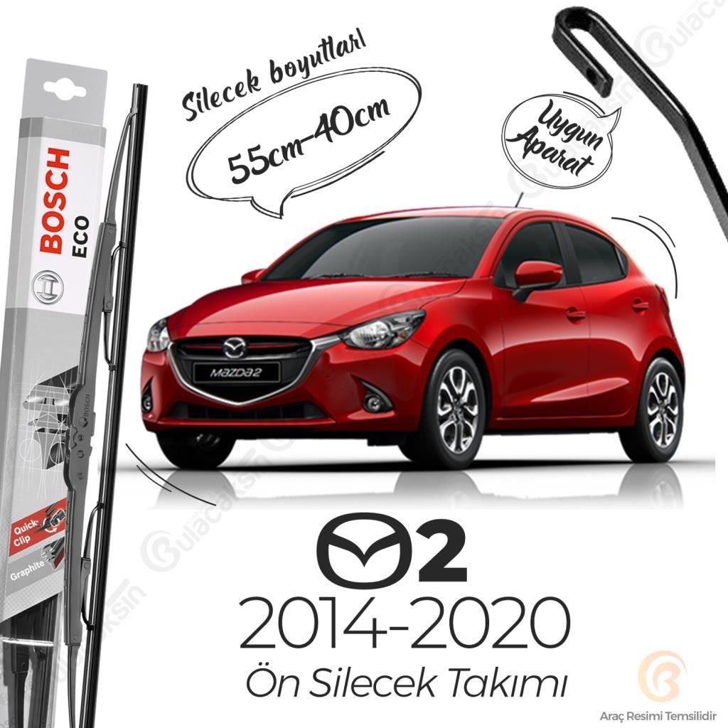 Mazda 2 Ön Silecek Takımı (2014-2020) Bosch ECO