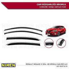 Niken Kromlu Cam Rüzgarlığı Renault Megane 4 HB 2016-2021 ile uyumlu