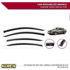 Niken Kromlu Cam Rüzgarlığı Vokswagen Passat B7 2011-2014 ile uyumlu
