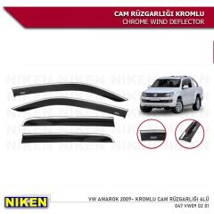 Niken Kromlu Cam Rüzgarlığı Volkswagen Amarok 2009-2020 ile uyumlu