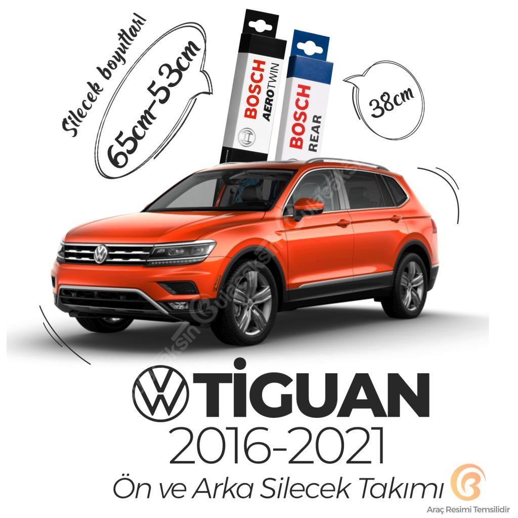 Volkswagen Tiguan Ön Arka Silecek Seti (2016-2021) Bosch Aerotwin