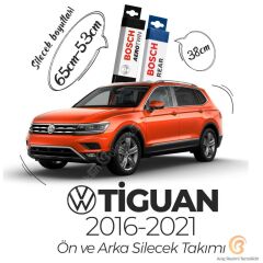Volkswagen Tiguan Ön Arka Silecek Seti (2016-2021) Bosch Aerotwin