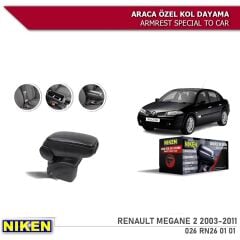 Niken Araca Özel Kol Dayama Kolçak Renault Megane 2 2003-2011 ile uyumlu