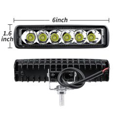 Off-Road Çalışma Lambası 18 Watt 6 LED Diktörgen