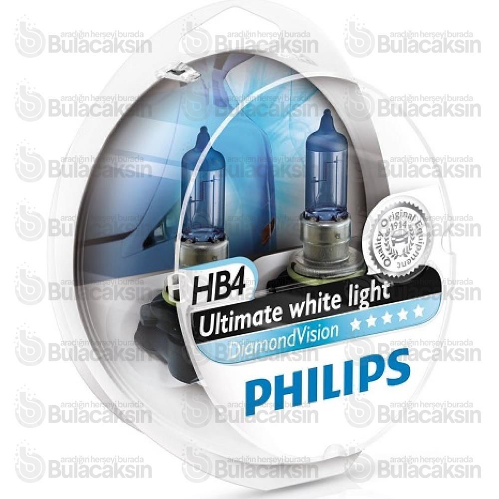 Philips Diamond Vision 9006/Hb4 Beyaz Ampul 9006DVS2 - 2'li Ampul