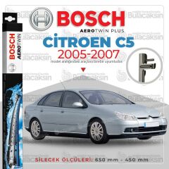 Bosch Aerotwin Muz Silecek Takımı Citroen C5 2005-2007 ile uyumlu