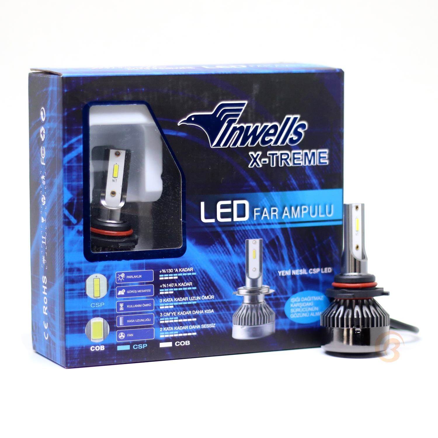İNWELLS X-TREME H3 YENİ CSP LED XENON PHILIPS ÇİP - 9000L / 6000K