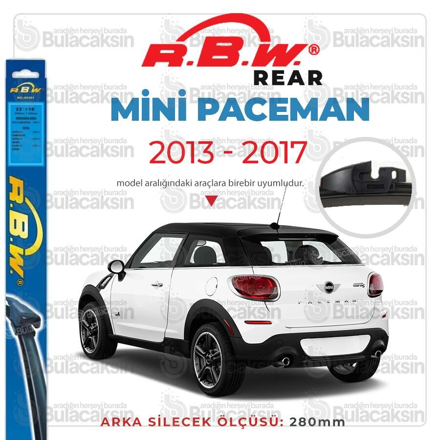 RBW Arka Silecek Mini Paceman 2013-2017 ile uyumlu