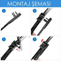 Sentinel Muz Silecek Takımı Peugeot 207 2006-2012 ile uyumlu