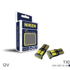Niken 12V T10 Dipsiz Ampul 18 Led'li 2’li SET - Beyaz Işık