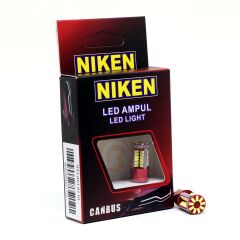 Niken 12V T10 Dipsiz Ampul 57 Led'li 2’li SET - Beyaz Işık