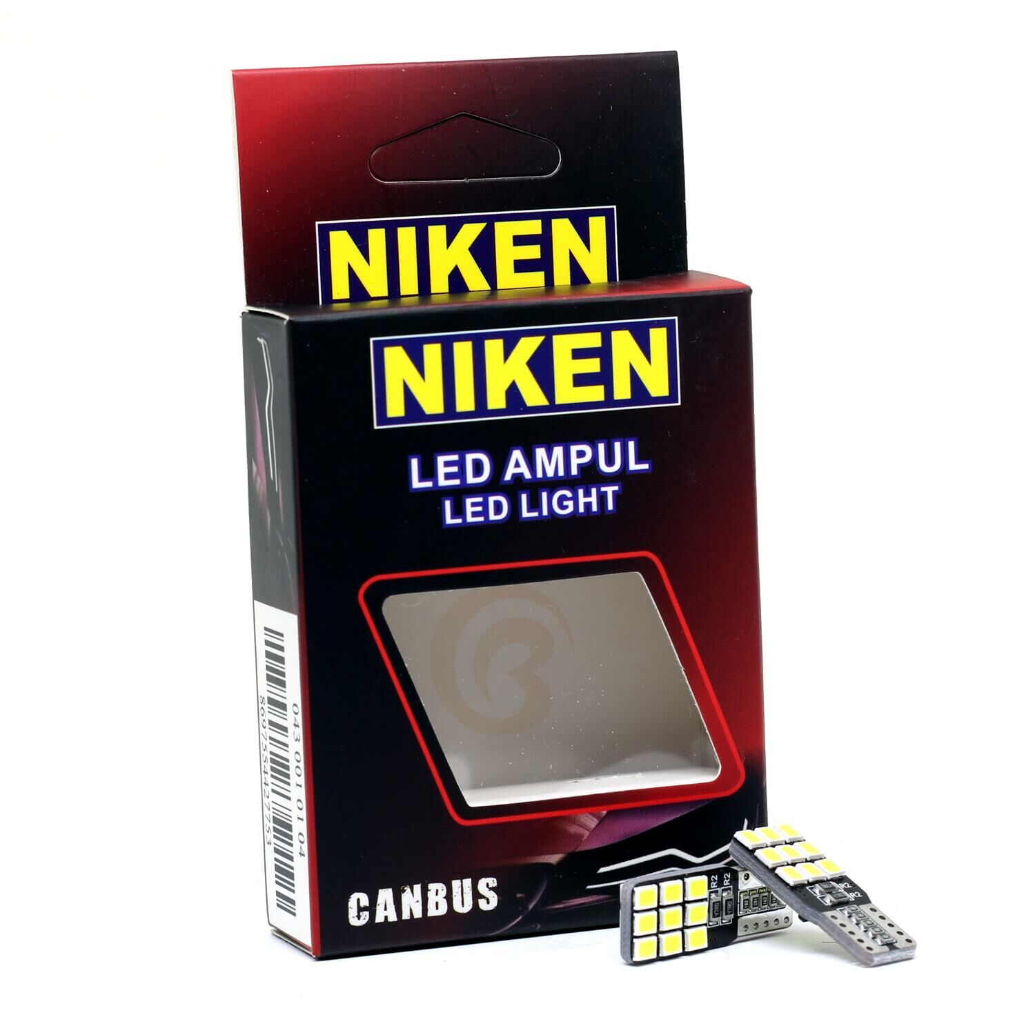 Niken 12V T10 Büyük Dipsiz Ampul 18 Led'li 2’li SET - Beyaz Işık