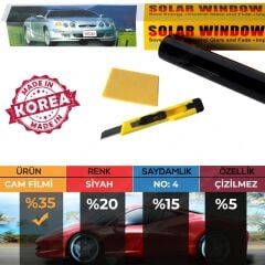Çizilmez Oto Cam Filmi 50Cm X 6M Açık Siyah - Light Black %35