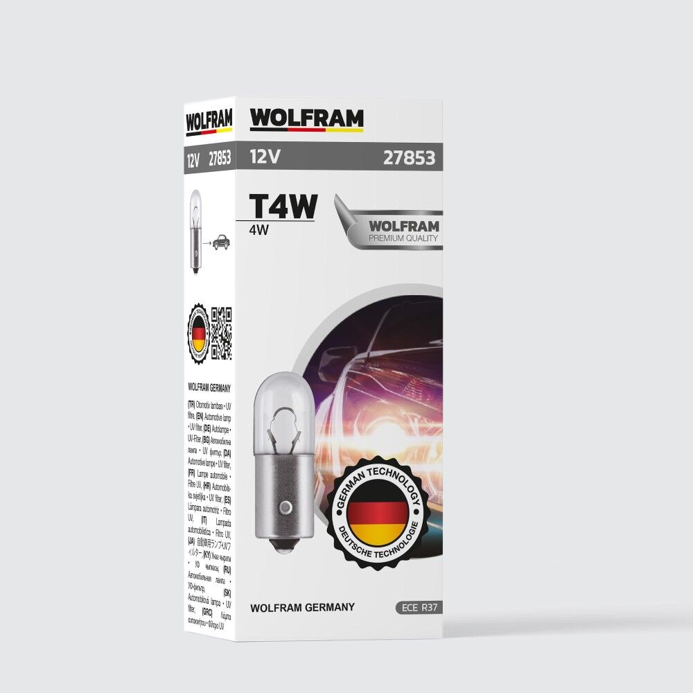 Wolfram T4W Ampul 53 12V 4W 10 ADET