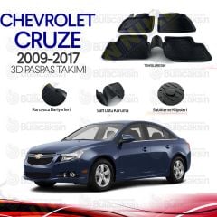 Chevrolet Cruze 2009 - 2017 3D Havuzlu Oto Paspas Takımı