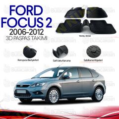 Ford Focus 2 2006 - 2012 3D Havuzlu Oto Paspas Takımı