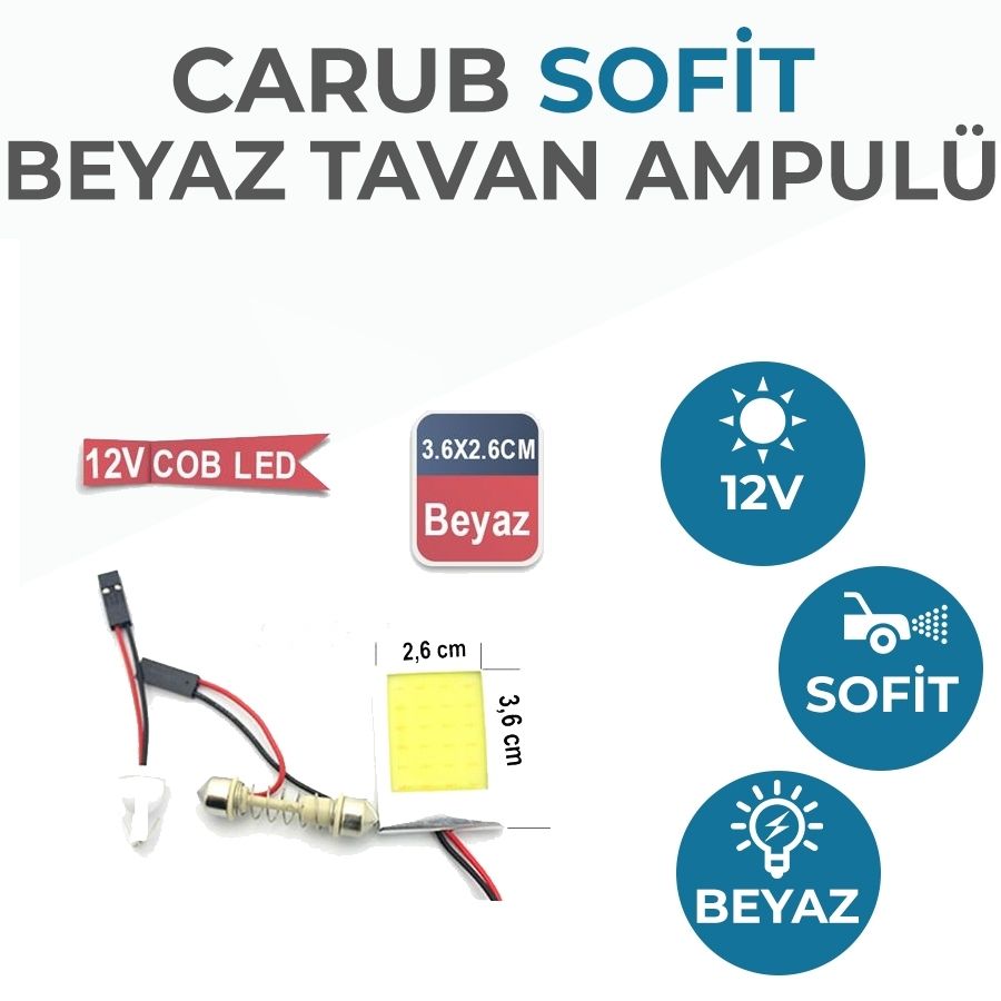Carub Sofit Cob Led Tavan Ampulü Beyaz 3.6Cmx2.6Cm Br4322743