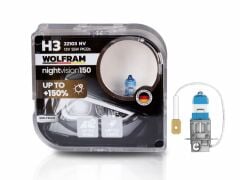 Wolfram H3 Ampul NV +%150 Fazla Işık ve %20 Beyaz Işık 12V 55W