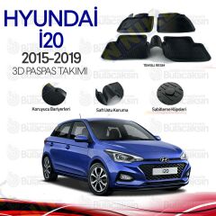 Hyundai i20 2015 - 2019 3D Havuzlu Oto Paspas Takımı