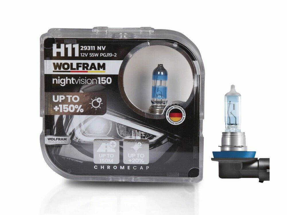 Wolfram H11 Ampul NV +%150 Fazla Işık ve %20 Beyaz Işık 12V 55W