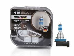 Wolfram H16 Ampul NV +%150 Fazla Işık ve %20 Beyaz Işık 12V 19W