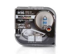 Wolfram H16 Ampul NV +%150 Fazla Işık ve %20 Beyaz Işık 12V 19W