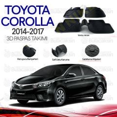 Toyota Corolla 2014 - 2017 3D Havuzlu Oto Paspas Takımı