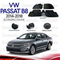 VW Passat B8 2014 - 2018 3D Havuzlu Oto Paspas Takımı
