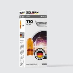 Wolfram T10 Ampul T10 Orta Dipsiz Sarı Ampul 12V 5W 10 ADET