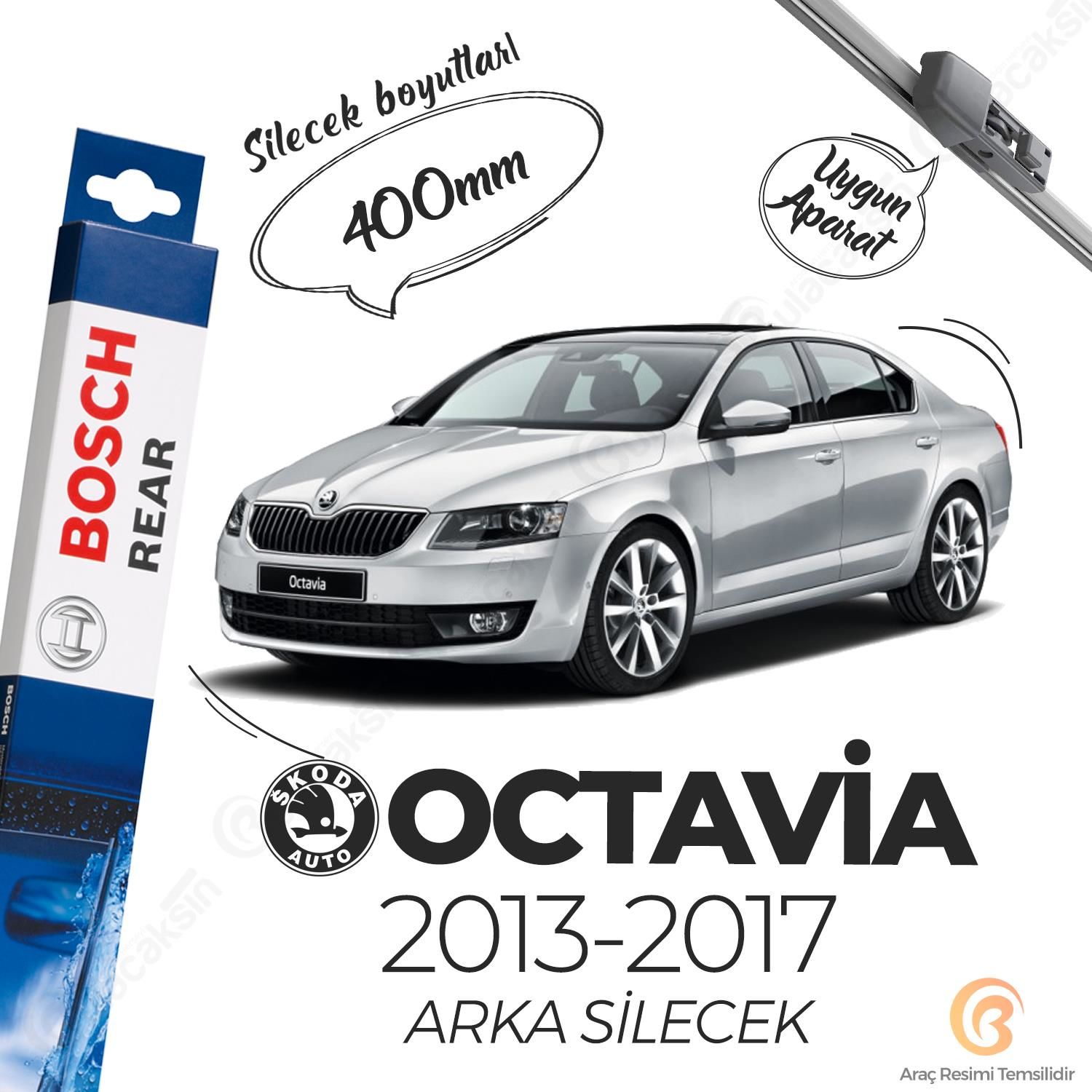 Bosch Rear Arka Silecek Skoda Octavia 2013-2017 ile uyumlu