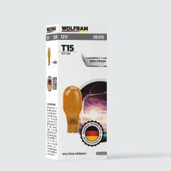Wolfram T15 Ampul T15 Büyük Dipsiz Sarı Ampul 12V 16W 10 ADET