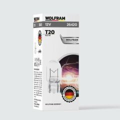 Wolfram T20 Ampul T20 Jumbo Dipsiz Ampul 12V 21W 10 ADET
