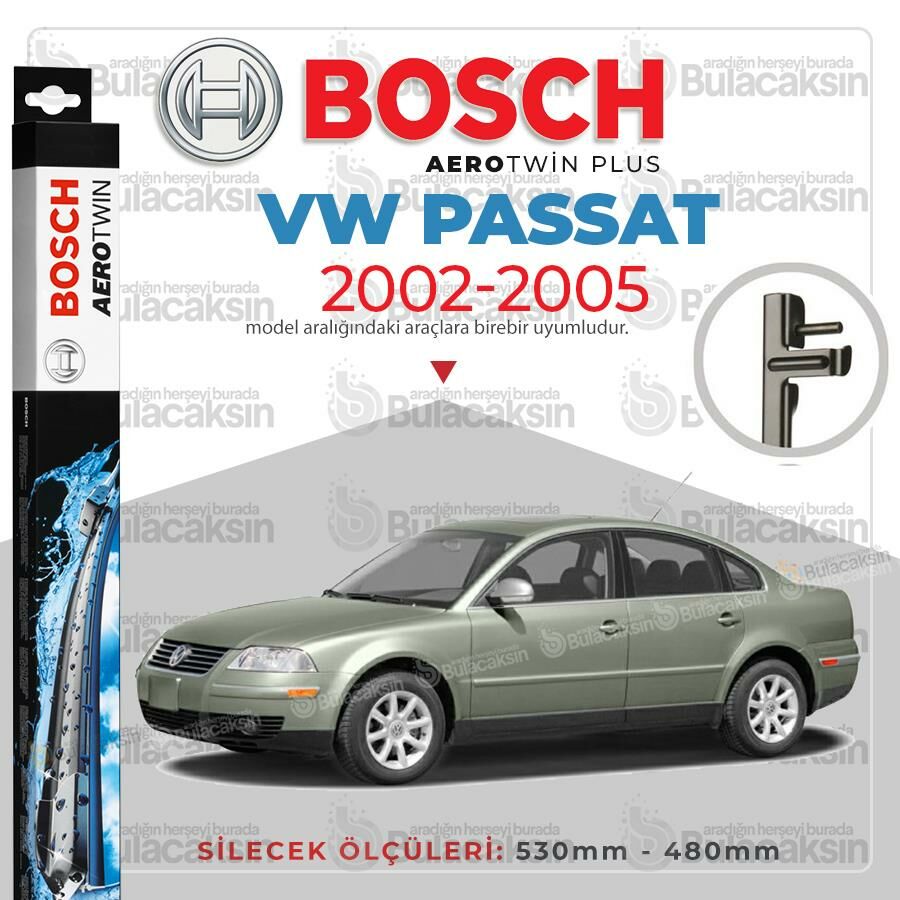 Bosch Aerotwin Muz Silecek Takımı Volkswagen Passat 2002-2005 ile uyumlu