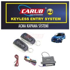 Carub B2 Açma Kapama Uzaktan Kumanda Oval Krom Siyah