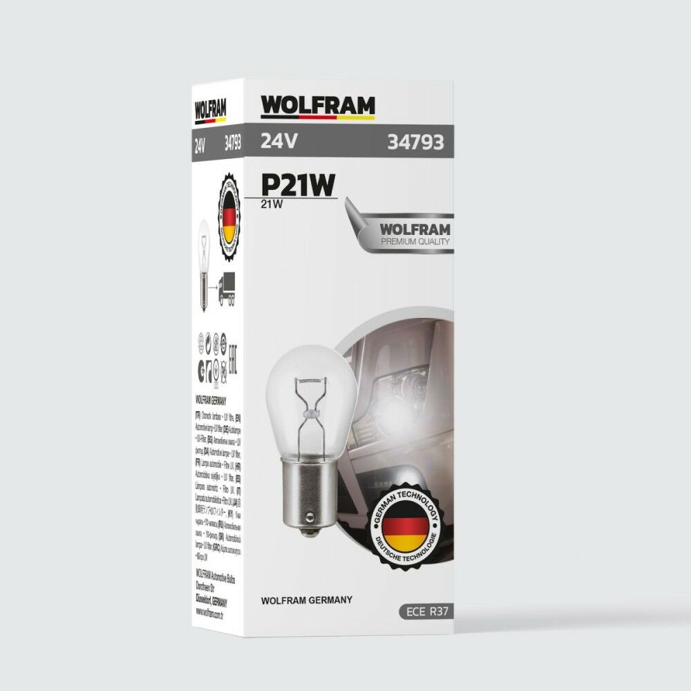 Wolfram P21W Ampul 93 24V 21W 10 ADET