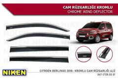 Niken Kromlu Cam Rüzgarlığı Citroen Berlingo 2018-2021 ile uyumlu