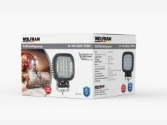 Wolfram Led Kare Çalışma Lambası Ağır Hizmet 4.160 Lümen Spot 10/30V E-Belgeli 48W