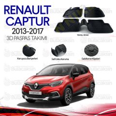 Renault Captur 2013 - 2017 3D Havuzlu Oto Paspas Takımı