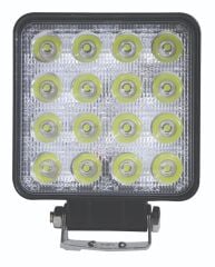 Wolfram Led Kare Çalışma Lambası 16 Led 12/24V E-Belgeli 48W