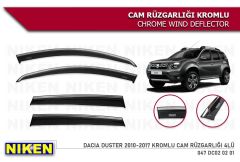 Niken Kromlu Cam Rüzgarlığı Dacia Duster 2010-2017 ile uyumlu