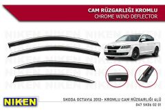 Niken Kromlu Cam Rüzgarlığı Skoda Octavia 2012-2020 ile uyumlu