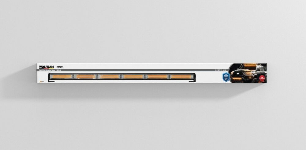Wolfram Led İkaz Lambası NEON 14 Fonksiyon 91 cm 10/30V E-Belgeli 60W