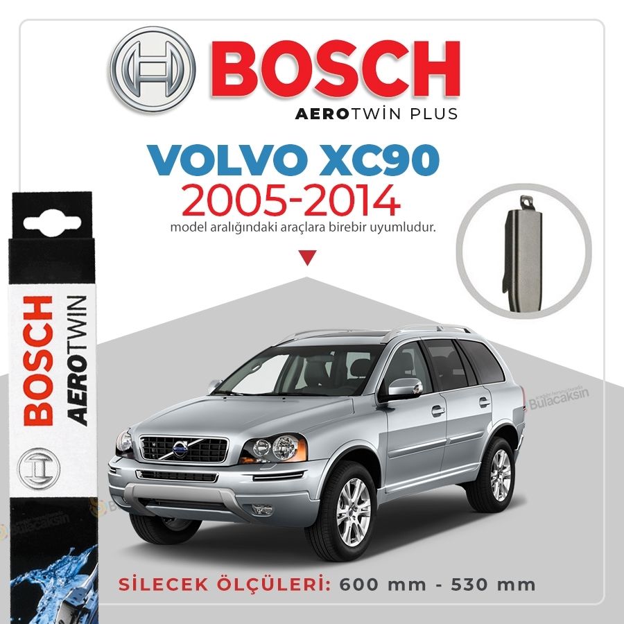 Bosch Aerotwin Muz Silecek Takımı Volvo XC90 2005-2014 ile uyumlu