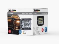 Wolfram Led Kaput Üstü Off-Road Lambaı 6 Led Beyaz 6 Led Sarı Çakar Fonksiyonlu 10/30V E-Belgeli 36W