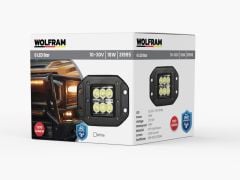 Wolfram Led Arka Tampon Off-Road Lambası Beyaz Gömme Bağlantılı 10/30V E-Belgeli 18W