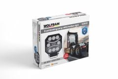 Wolfram Led Çalışma Lambası Emojili 8 Led Beyaz + Sarı Sinyal Fonksiyonlu 10/30V E-Belgeli 24W+21W