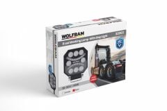 Wolfram Led Çalışma Lambası Emojili 8 Led Beyaz + Kırmızı Spot Fonksiyonlu 10/30V E-Belgeli 45W