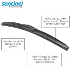 Sentinel Hibrit Silecek Takımı Honda Jazz 2009-2014 ile uyumlu